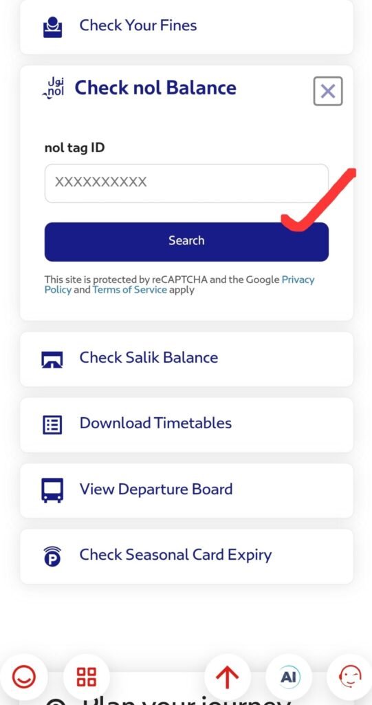 nol Card balance check online