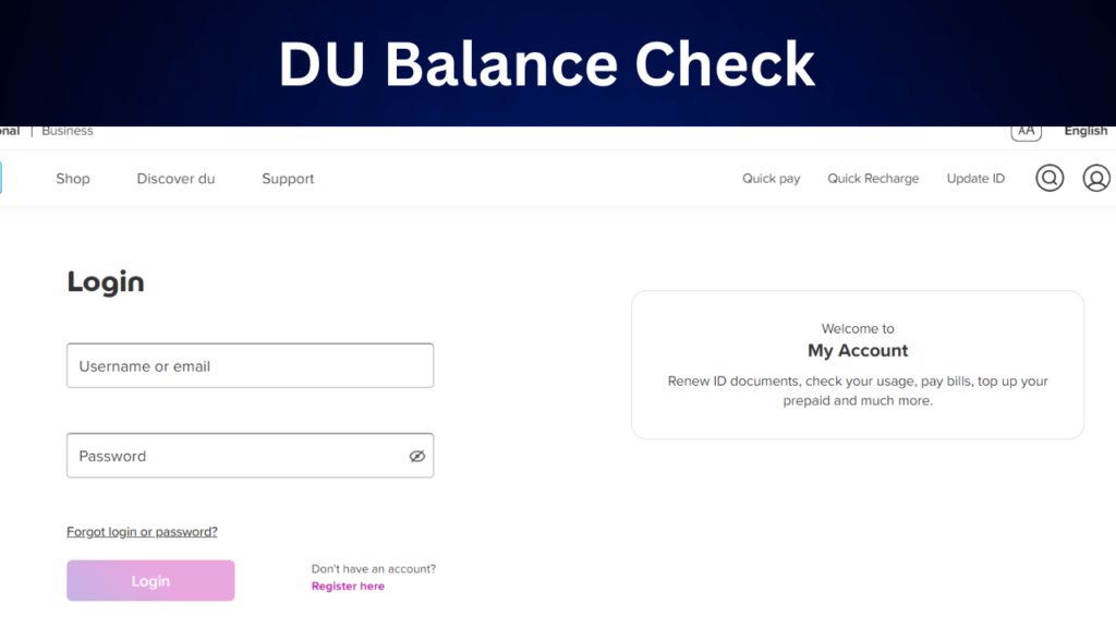 DU Balance Check